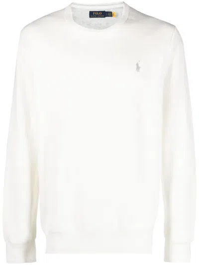 Polo Ralph Lauren Polo Pony-embroidered Honeycomb Knit Jumper In White