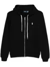 Polo Ralph Lauren Embroidered-logo Pullover Hoodie In Black