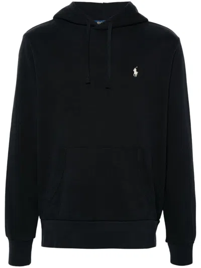 Polo Ralph Lauren Polo Pony Cotton Hoodie In Black