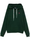 Polo Ralph Lauren Cozy Fleece Hoodie Drawstring Style In Green