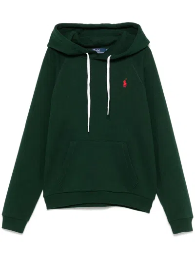 Polo Ralph Lauren Polo Pony-embroidered Hoodie In Green