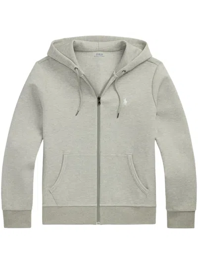 Polo Ralph Lauren Polo Pony-embroidered Hoodie In Grey