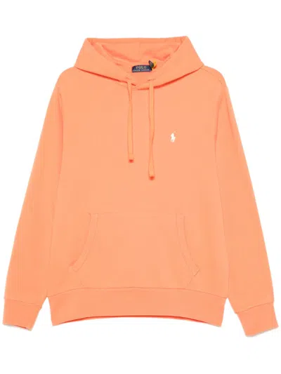 Polo Ralph Lauren Polo Pony-embroidered Hoodie In Orange