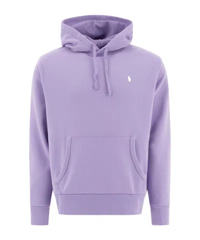 Polo Ralph Lauren Polo Pony-embroidered Hoodie In Purple
