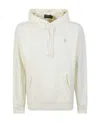 Polo Ralph Lauren Mens Embroidered-logo Double-knit Cotton-jersey Hoody Pale Cream Xl In White