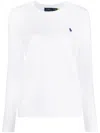 Polo Ralph Lauren Embroidered-logo Long-sleeved T-shirt In White