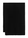 Polo Ralph Lauren Polo Pony-embroidered Knitted Scarf In Black