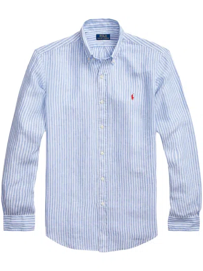Polo Ralph Lauren Men's Classic Fit Striped Stretch Oxford Shirt In Blue