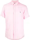 Polo Ralph Lauren Polo Pony Linen Shirt In Pink
