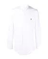 Polo Ralph Lauren Embroidered-logo Cotton Shirt In White
