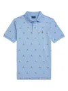 Polo Ralph Lauren Kids' Tennis Racquet Print Cotton Piqué Polo