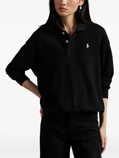 Polo Ralph Lauren Polo Pony-embroidered Polo Shirt In Black
