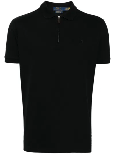 Polo Ralph Lauren Polo Pony-embroidered Polo Shirt In Black