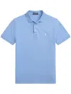 Polo Ralph Lauren Polo Pony-embroidered Cotton Polo Shirt In Blue