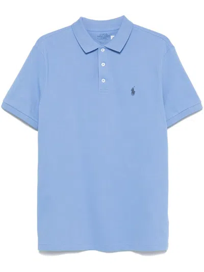 Polo Ralph Lauren Polo Pony-embroidered Polo Shirt In Blue