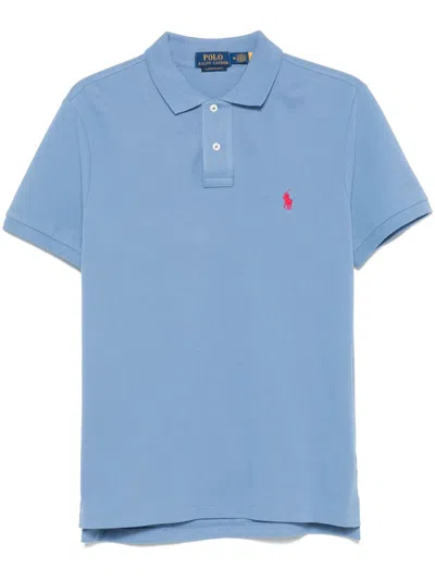 Polo Ralph Lauren Polo Pony-embroidered Polo Shirt In Blue