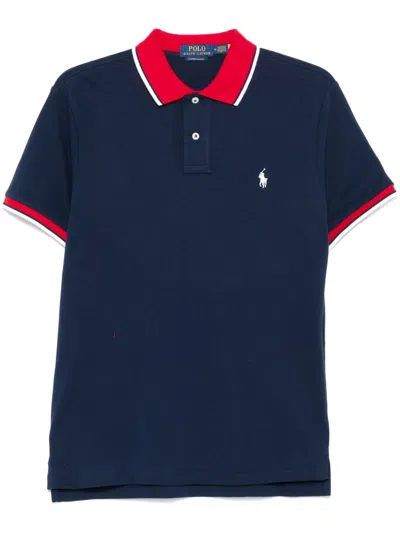 Polo Ralph Lauren Polo Pony-embroidered Polo Shirt In Blue