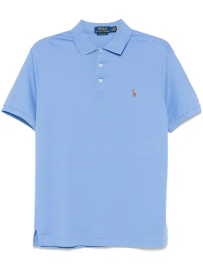 Polo Ralph Lauren Polo Pony-embroidered Polo Shirt In Blue