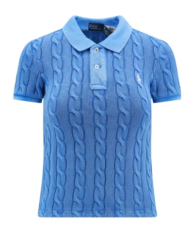 POLO RALPH LAUREN POLO RALPH LAUREN POLO-PONY EMBROIDERED KNITTED POLO TOP