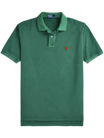 Polo Ralph Lauren Logo Embroidered Polo T-shirt In Green