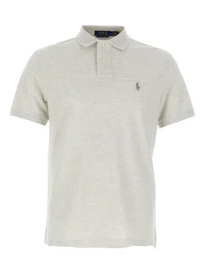 Polo Ralph Lauren Polo Pony-embroidered Polo Shirt In Grey