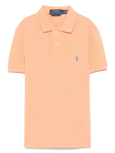Polo Ralph Lauren Kids' Polo Pony-embroidered Polo Shirt In Orange