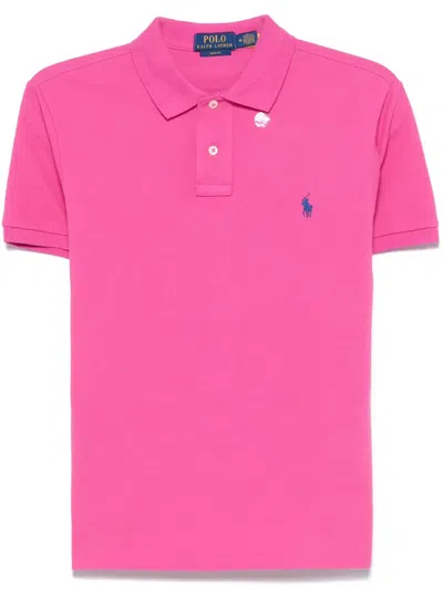 Polo Ralph Lauren Polo Pony-embroidered Polo Shirt In Pink