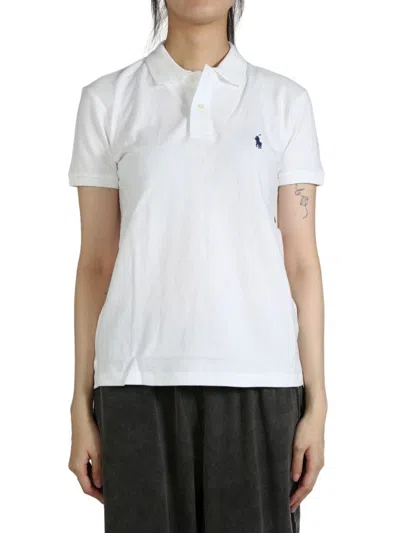 Polo Ralph Lauren Polo Pony-embroidered Polo Top In White