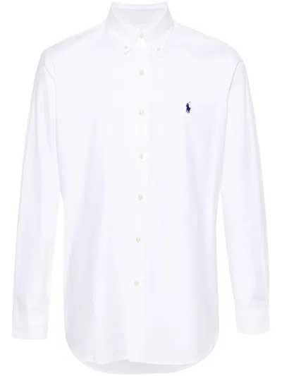 Polo Ralph Lauren White Cotton Elastane Sport Shirt
