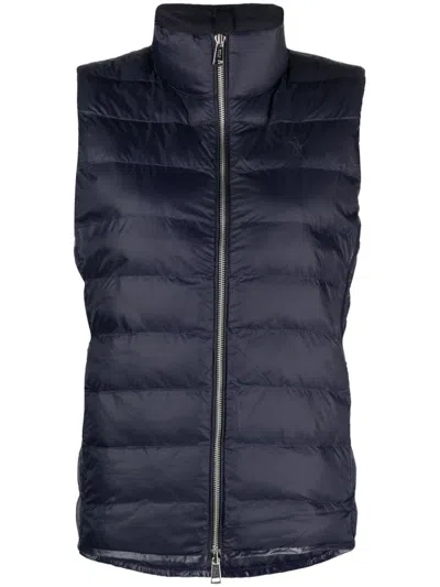 Polo Ralph Lauren High-neck Quilted Gilet In Blue