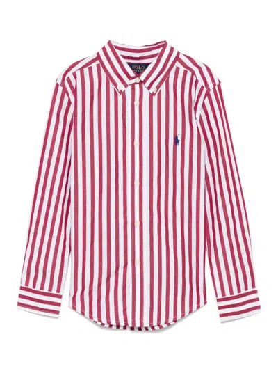Polo Ralph Lauren Kids' Polo Pony-embroidered Shirt In Red