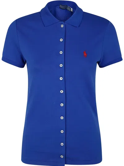 Polo Ralph Lauren Polo-pony Embroidered Shirt In Blue