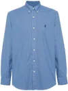 Polo Ralph Lauren Slim Fit Striped Shirt With Button-down Collar In Blue