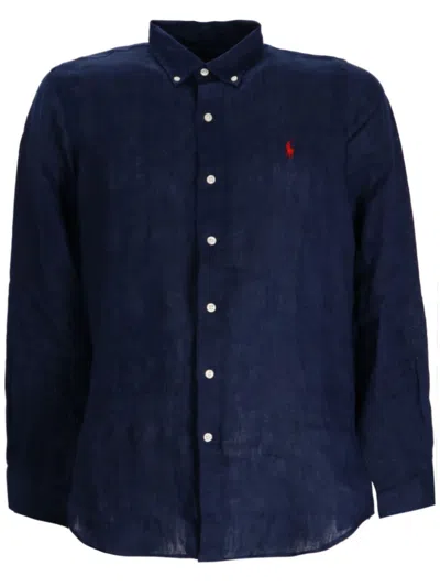 Polo Ralph Lauren Polo Pony-embroidered Shirt In Blue