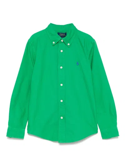 Polo Ralph Lauren Kids' Polo Pony-embroidered Shirt In Green