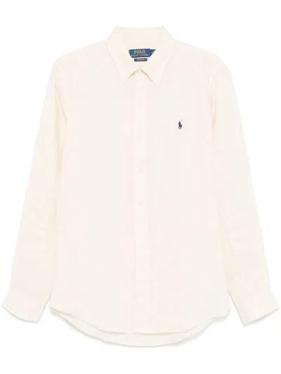 Polo Ralph Lauren Polo Pony-embroidered Shirt In Neutrals