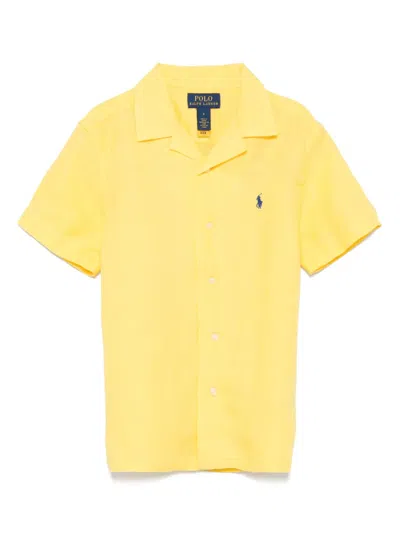 Polo Ralph Lauren Kids' Polo Pony-embroidered Shirt In Yellow