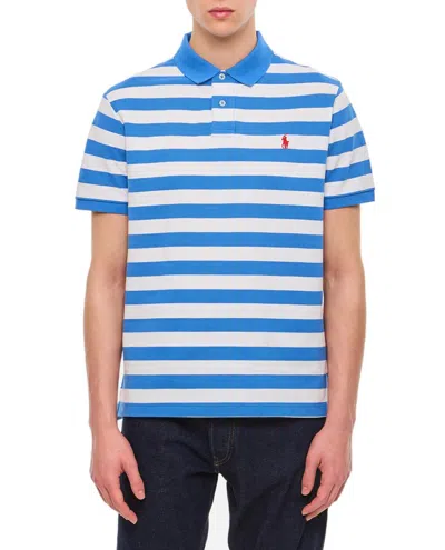 Polo Ralph Lauren Polo Pony Embroidered Striped Polo Shirt In Multi