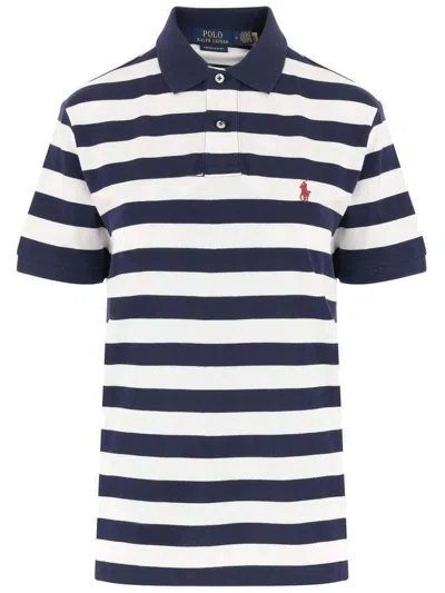 Polo Ralph Lauren Polo Pony Embroidered Striped Polo Shirt In Multi
