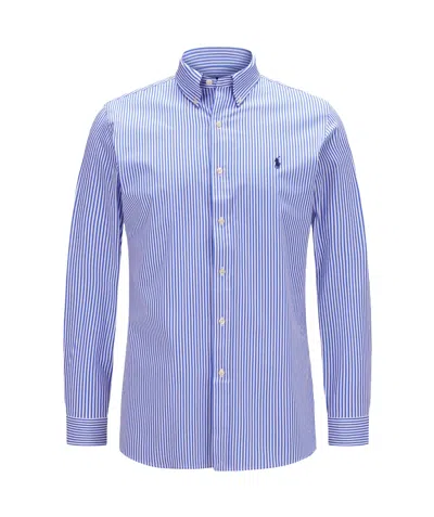 Polo Ralph Lauren Polo Pony-embroidered Striped Shirt In Blue