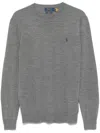 Polo Ralph Lauren Lightweight Wool Crew-neck Pullover Clothing In Gray