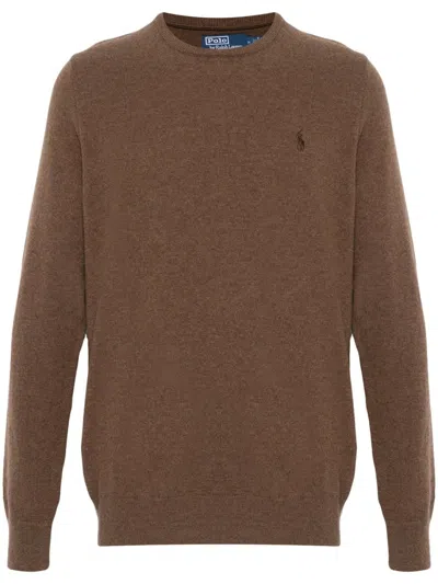Polo Ralph Lauren Polo Pony-embroidered Sweater In Brown