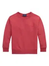 Polo Ralph Lauren Big Boys French Terry Sweatshirt In Red