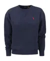 Polo Ralph Lauren Ralph Lauren Crewneck Cotton Sweatshirt In Black