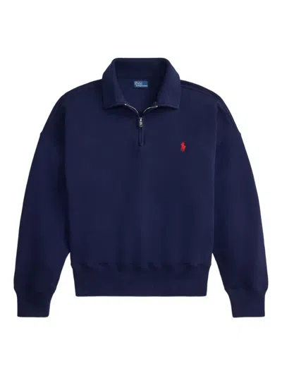 Polo Ralph Lauren Polo Pony-embroidered Sweatshirt In Blue