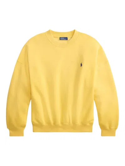 Polo Ralph Lauren Polo Pony-embroidered Sweatshirt In Yellow