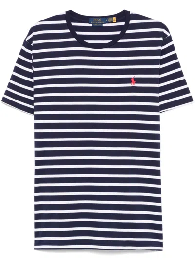 Polo Ralph Lauren Polo Pony-embroidered T-shirt In Blue