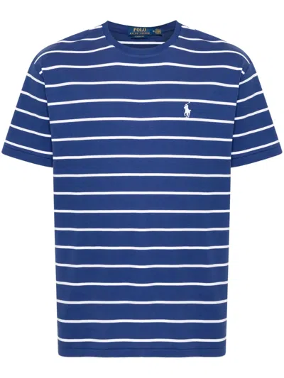 Polo Ralph Lauren Polo Pony-embroidered T-shirt In Blue