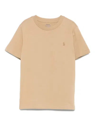 Polo Ralph Lauren Kids' Polo Pony-embroidered T-shirt In Brown