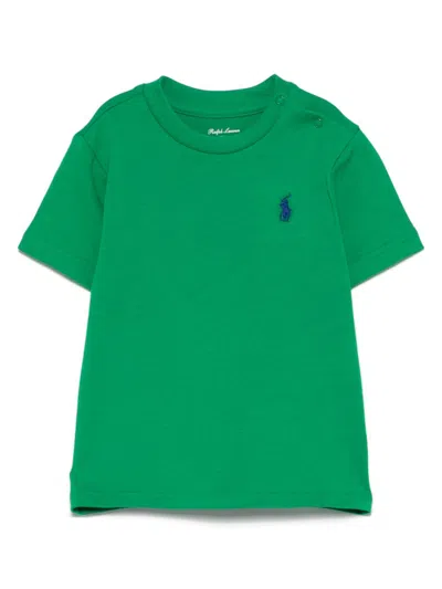 Polo Ralph Lauren Babies' Polo Pony-embroidered T-shirt In Green
